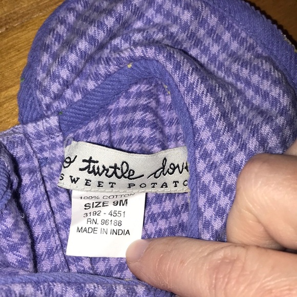 Sweet Potatoes Purple Flannel Winter Dress 9 Month - Picture 3 of 5
